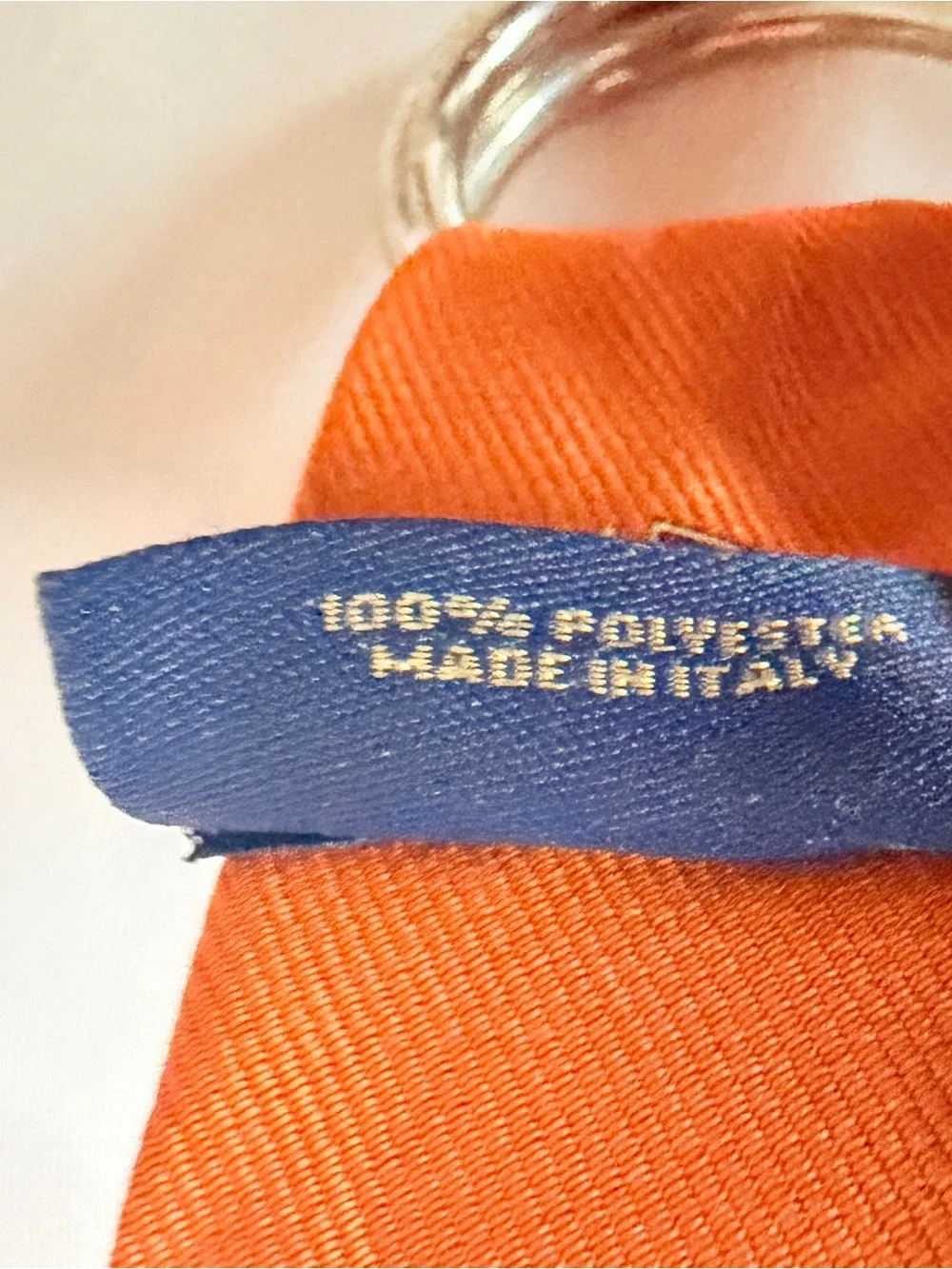 vintage Brooks Brothers orange crested D ring belt made in Italy one size unisex